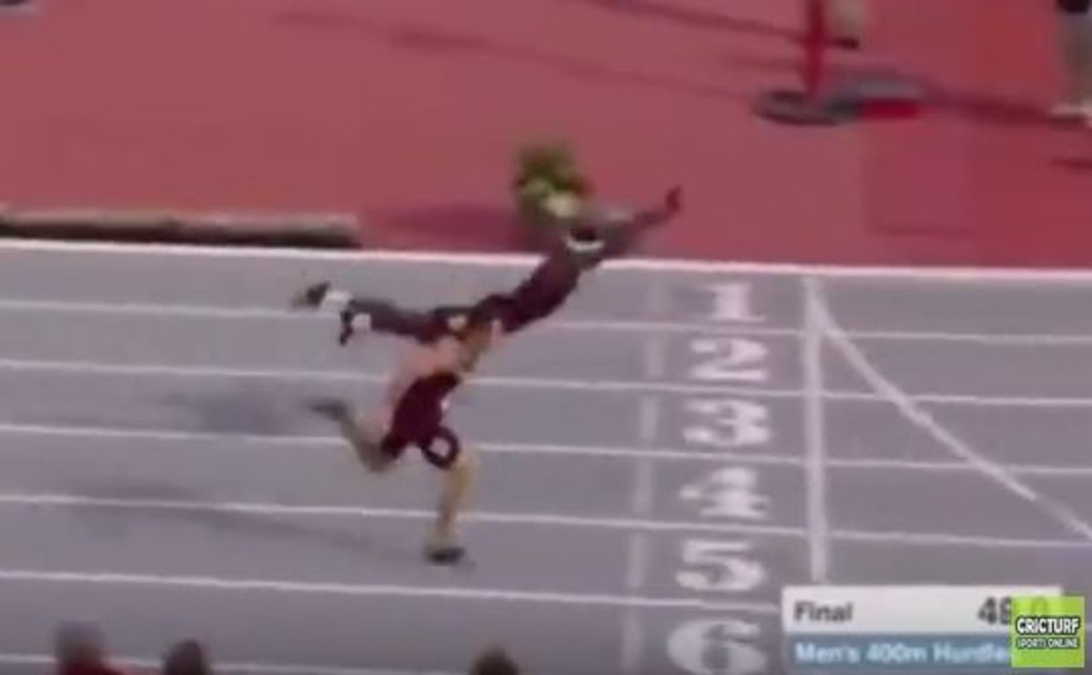 Infinite Tucker wskoczył na metę. Takiego finiszu biegu w historii lekkoatletyki jeszcze nie było [WIDEO]