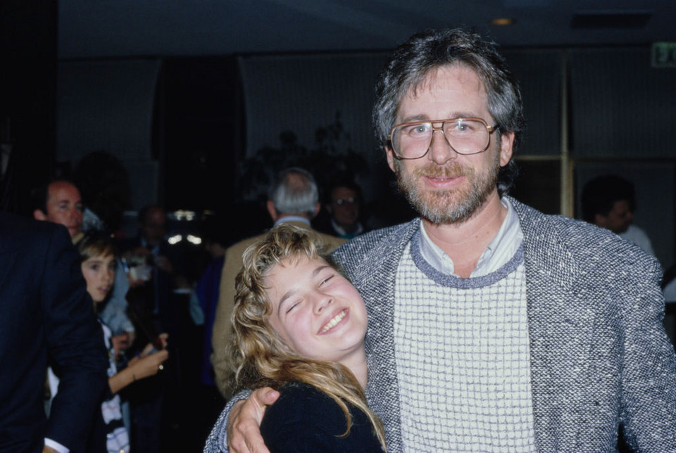 Drew Barrymore i Steven Spielberg w 1982 r. 