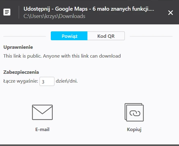 Program do przesyłania plików z telefonu na telefon