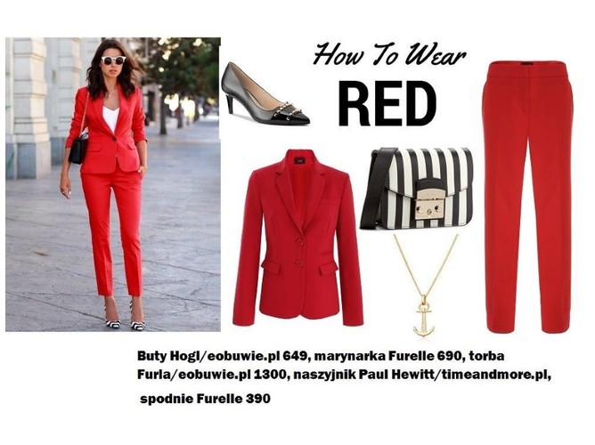 Modna czerwień. STYLIZACJE