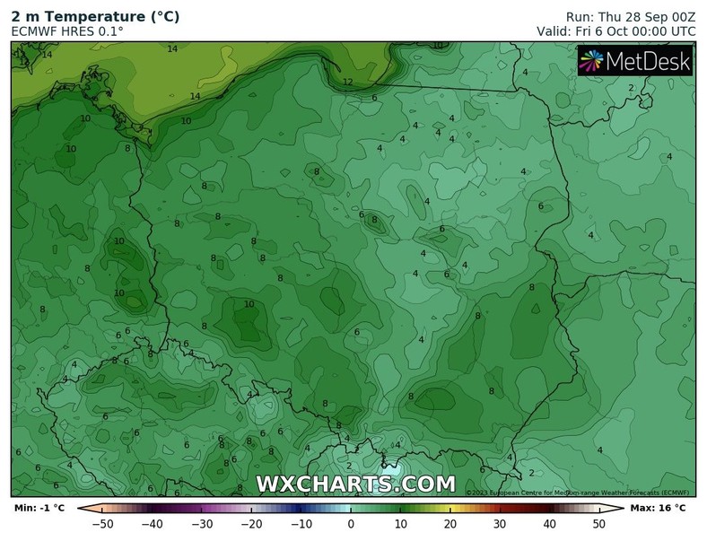 Nocami temperatura miejscami spadnie poniżej 5 st. C i niewykluczone są pierwsze w tym sezonie przymrozki