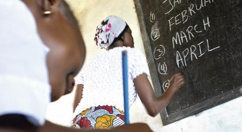 A classroom in Liberia