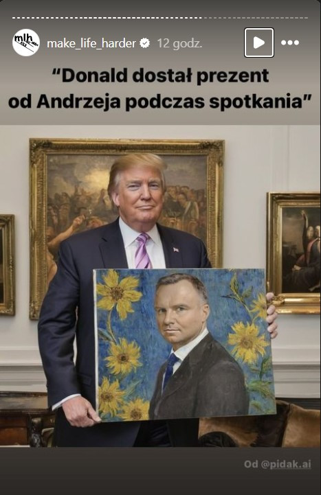 Mem o spotkaniu Andrzeja Dudy i Donalda Trumpa