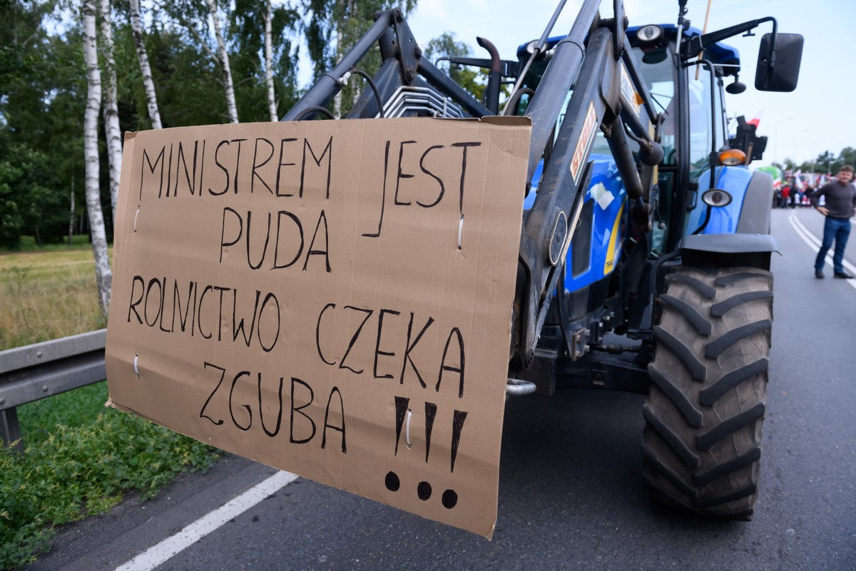 Protest rolników w Nowym Mieście nad Wartą