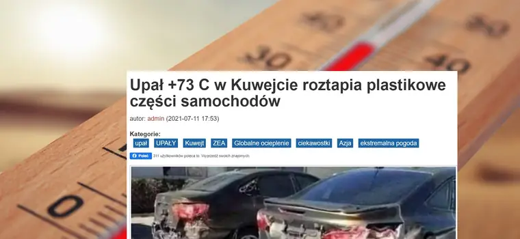 Plastikowe elementy samochodów topią się z powodu upałów? Sprawdź, dlaczego to fake news 