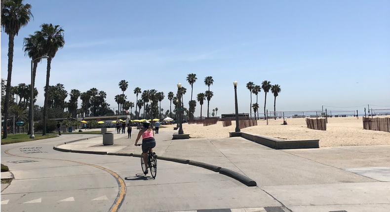 Mary Kearl biking