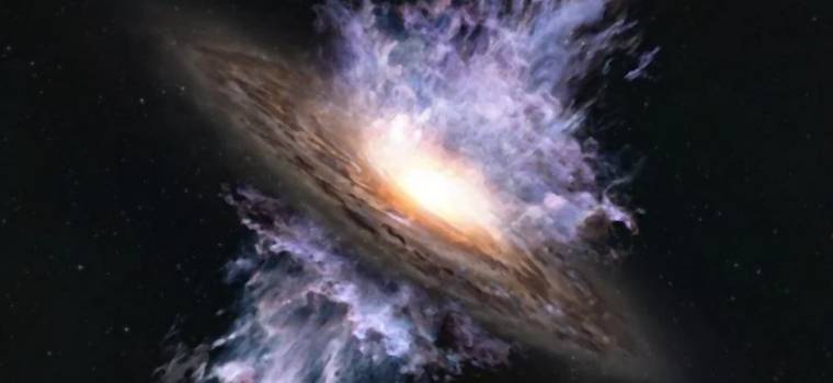 Olbrzymia burza czarnej dziury wykryta we wczesnym wszechświecie