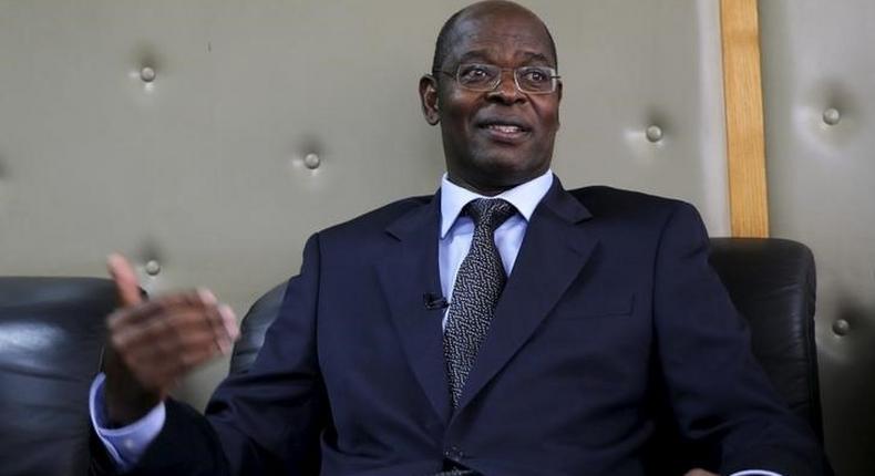 Ethics and Anti-Corruption Commission Chairman Philip Kinisu speaks during an interview with Reuters inside his office in Kenya's capital Nairobi, March 8, 2016. Picture taken March 8, 2016. 