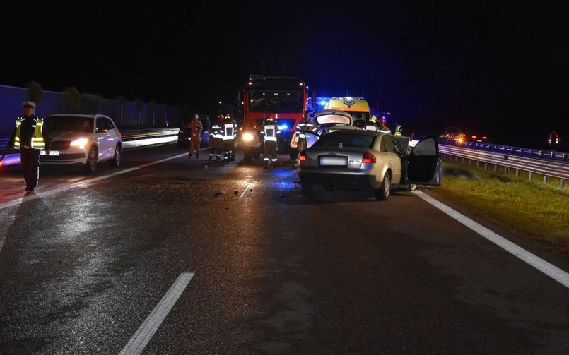 Zderzenie czołowe na autostradzie A4