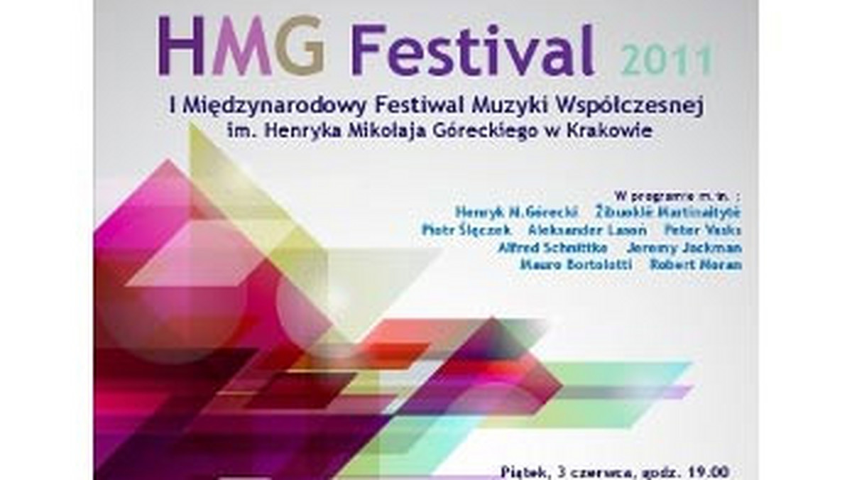 W dniach 3-5 czerwca w Krakowie, odbywać się będzie po raz pierwszy Międzynarodowy Festiwal Muzyki Współczesnej im. Henryka Mikołaja Góreckiego.