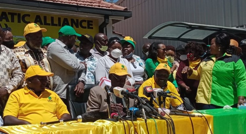 United Democratic Alliance (UDA) party chairman Johnstone Muthama during a presser on January 8, 2021