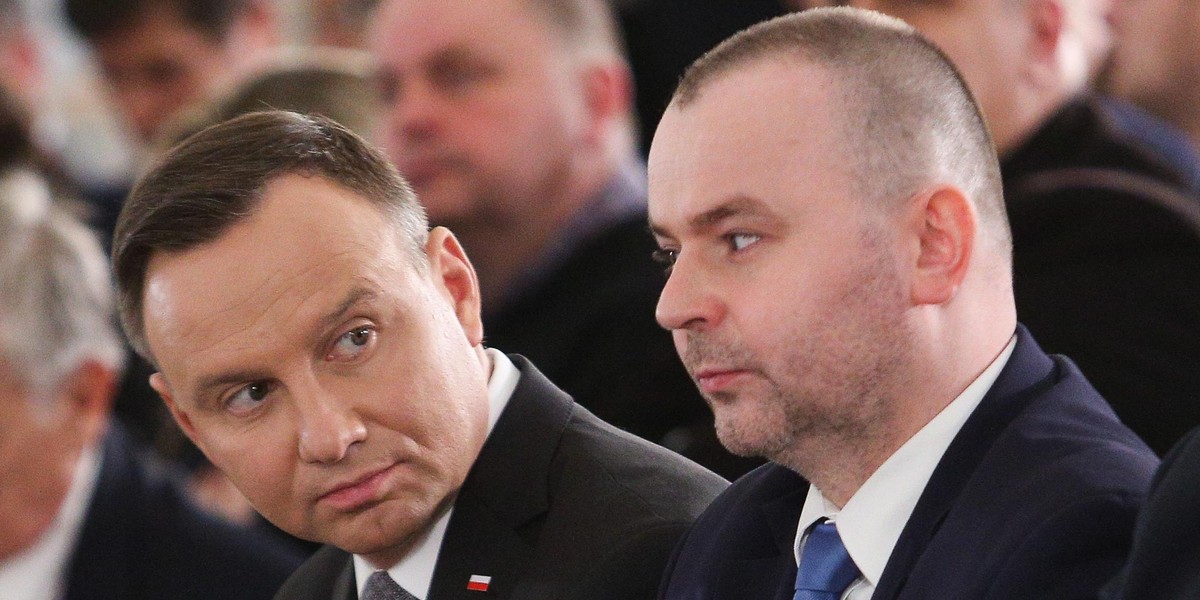 Andrzej Duda i Paweł Mucha, były zastępca szefa KPRP