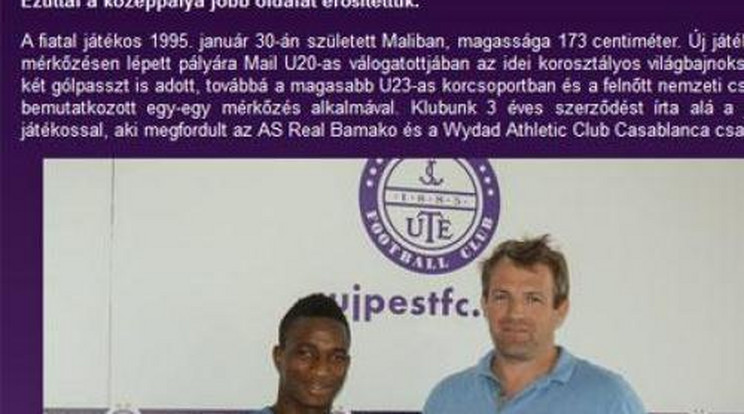 Mali válogatottat igazolt az Újpest