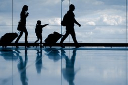 Family at the airport