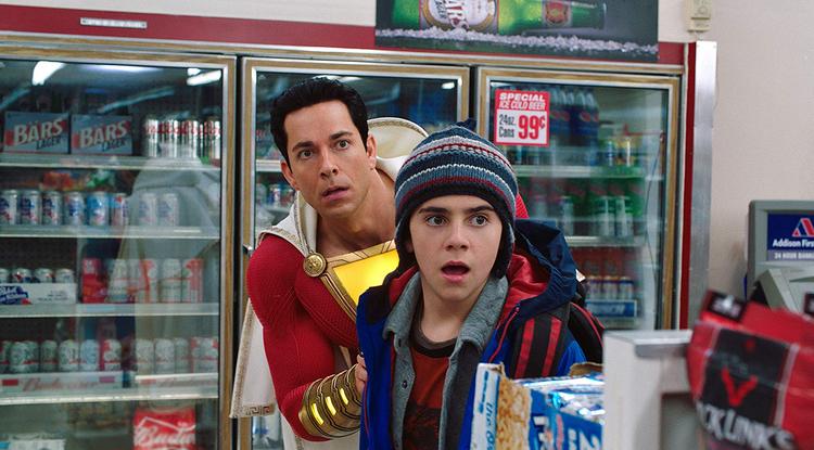 Zachary Levi és Jack Dylan Grazer a Shazam! című filmben.