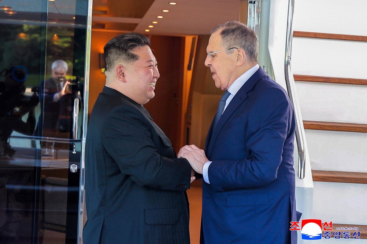 Kim Dzong Un i Siergiej Ławrow