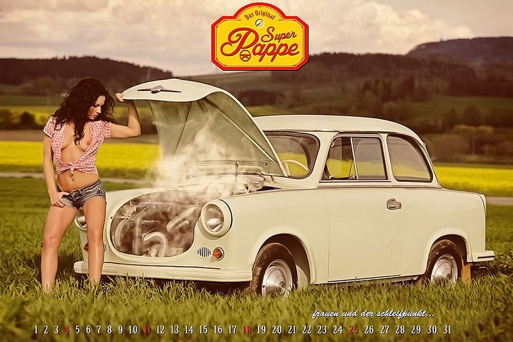 Trabant w kaledarzu Super Pappe 2015