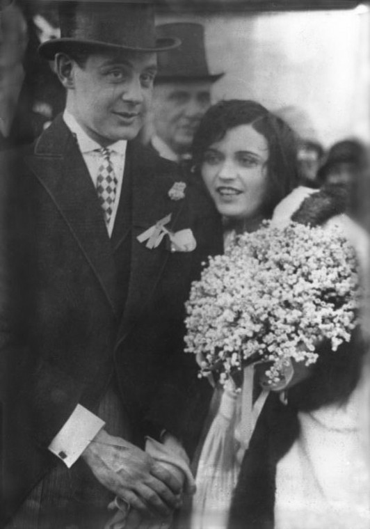 Serge Mdivani i Pola Negri. Dzień ślubu w Paryżu, maj 1927 r.