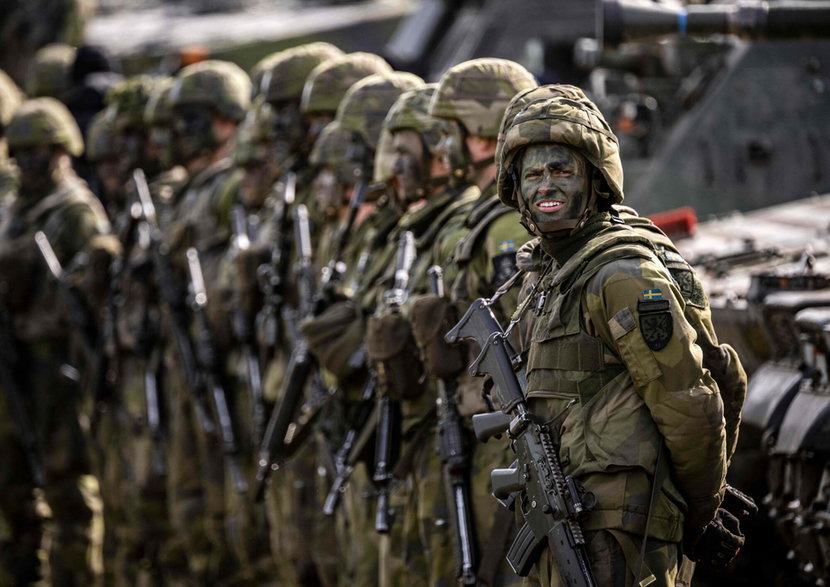 Szwedzcy żołnierze podczas ćwiczeń wojskowych Aurora 23