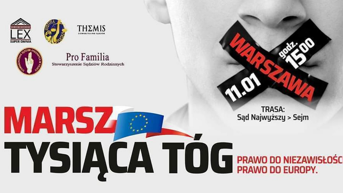 Protest prawników w Warszawie - Marsz Tysiąca Tóg w przyszłą sobotę