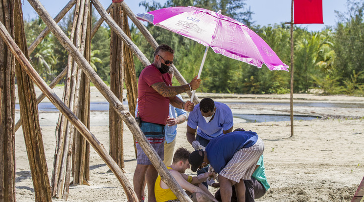 Mészáros Tamás az első feladat során sérült meg / Fotó: RTL Klub