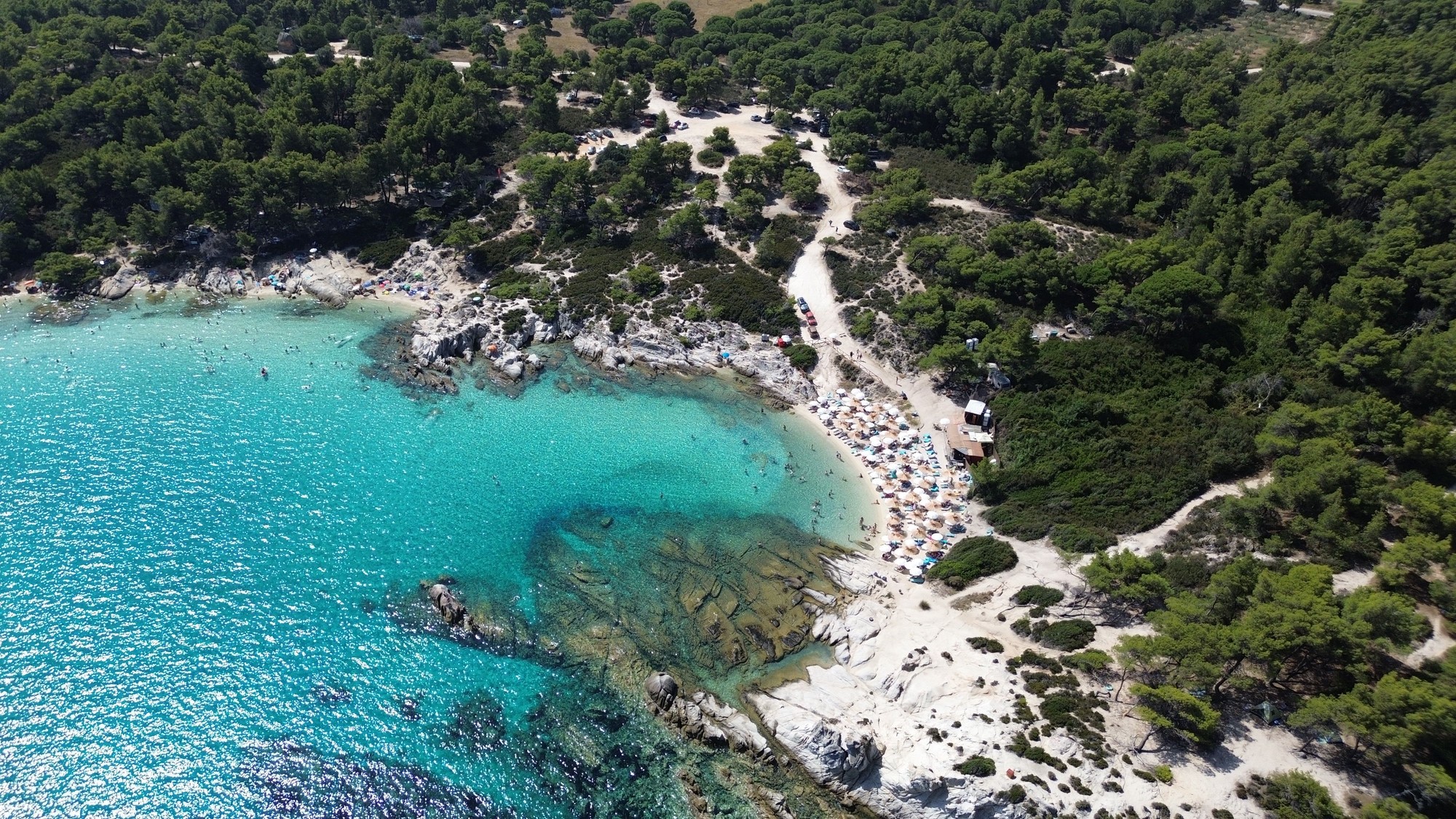 Mestečko Kallikrateia na gréckom polostrove Chalkidiki. (ilustračné foto)