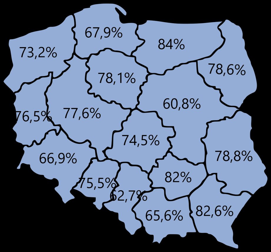 Tyle średniej pensji netto pochłania w poszczególnych regionach rata kredytu na 400 tys. zł i 25 lat po środowej podwyżce stóp procentowych.