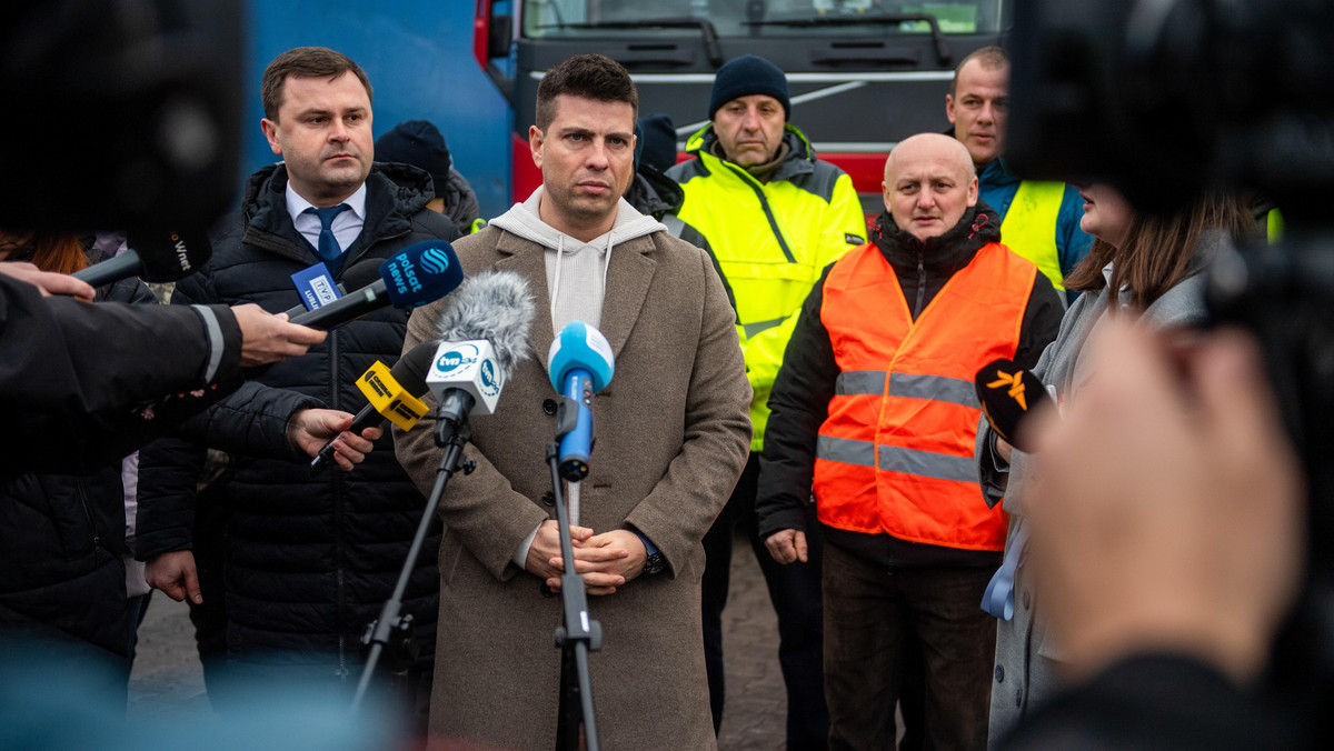 Protest w Dorohusku. Ukraiński wiceminister spotkał się kierowcami