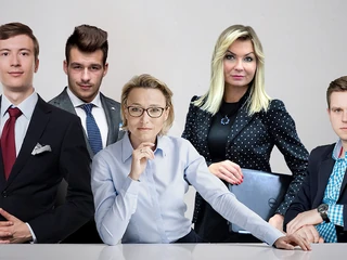 Swoimi radami dzielą się m.in. (od lewej) Michał Toczyski, Wojciech Skrzypiec, Karolina Borkowska-Bylicka, Katarzyna Nijander oraz Marcin Joka