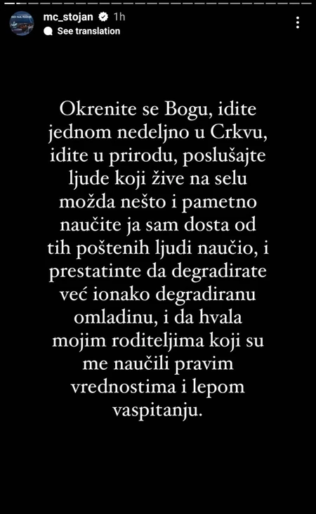 MC Stojan Se Oglasio Zbog Tvrdnji Da Je Gej: "Okrenite Se Bogu, Idite U ...