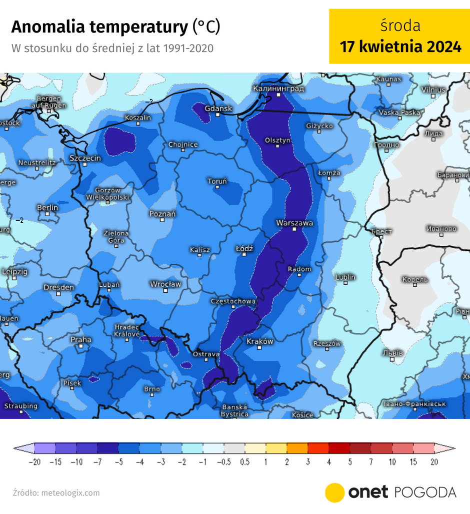 Temperatura w całej Polsce będzie się utrzymywała poniżej normy