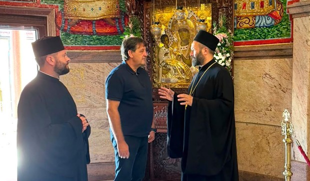 Bratislav Gašić u Hramu Svetog Save u Mrkonjić Gradu