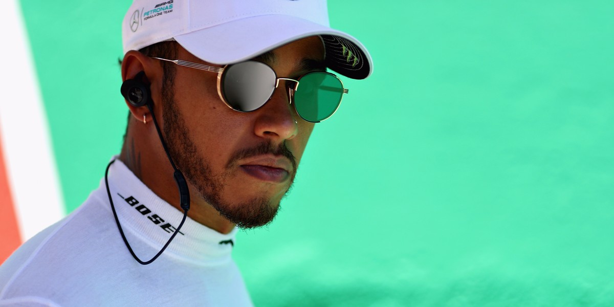 Lewis Hamilton’s team was robbed at gunpoint but he still fought his way to fourth in a go-kart style race