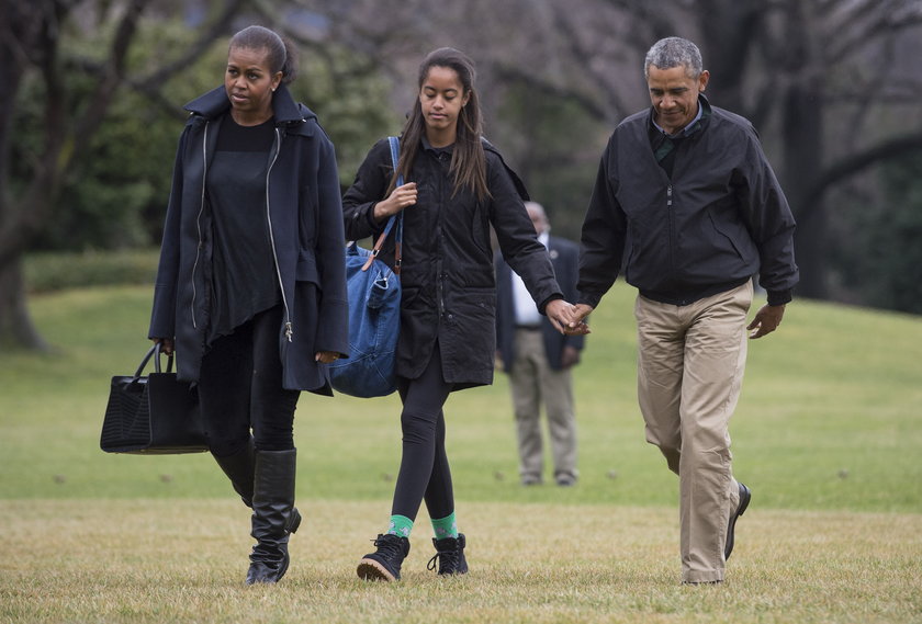 Prezydent Stanów Zjednoczonych Barack Obama z rodziną