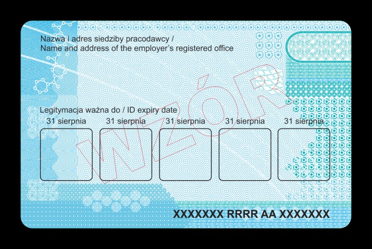 Nowa legitymacja służbowa nauczyciela - rewers
