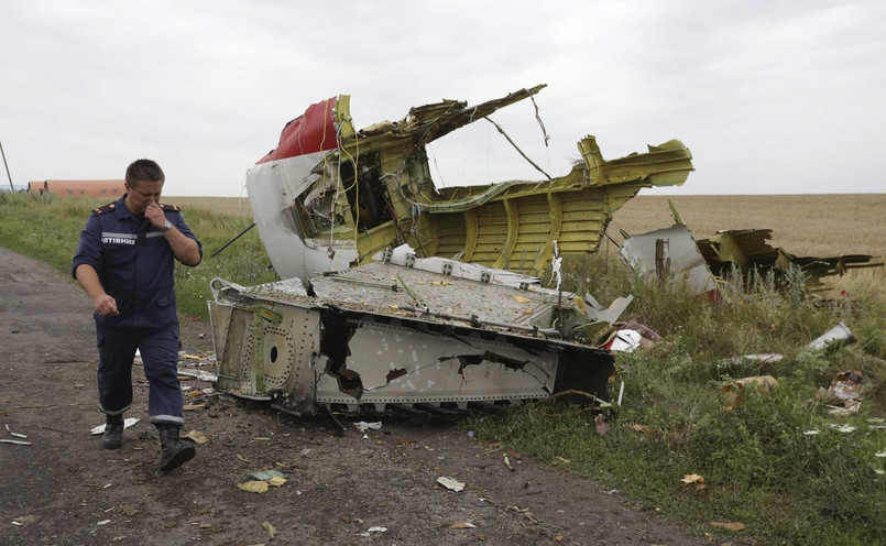 Wrak samolotu malezyjskich linii pasażerskich zestrzelonego nad wschodnią Ukrainą