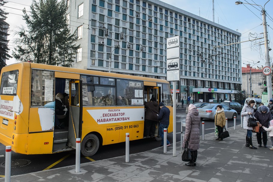 Ulica w Łucku na Ukrainie