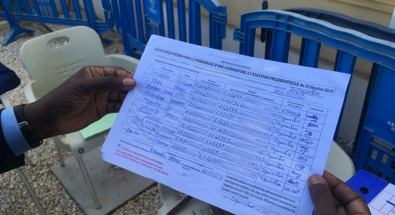 liste parrainages election presidentielle candidats senegal 0