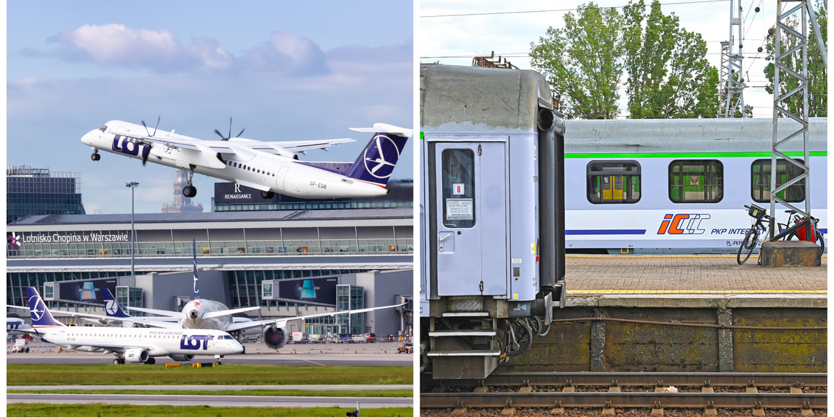 Samolot konkuruje z pociągiem na trasach krajowych nie tylko czasem podróży, ale coraz częściej także ceną biletu. 