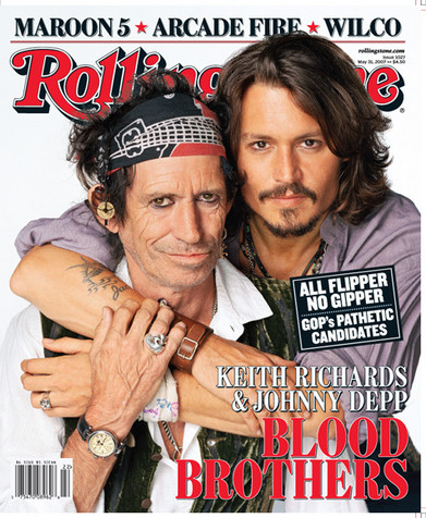 Keith Richards i Johny Depp na okładce Rolling Stone