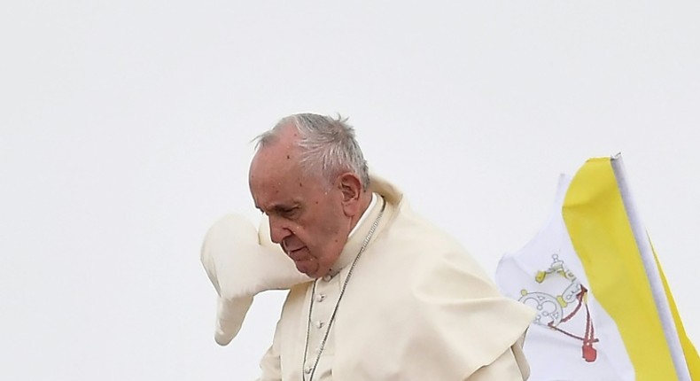 Le pape François en visite à l'île Maurice, le 9 septembre 2019