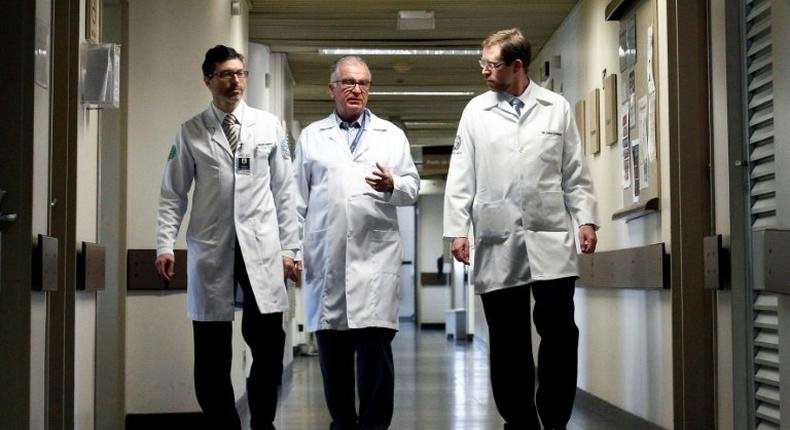 The Brazilian medical team behind the uterus transplant -- doctors Wellington Andraus (L), Luiz Carneiro (C) and Dani Ejzenberg (R) -- say they have two more women waiting to undergo the same procedure