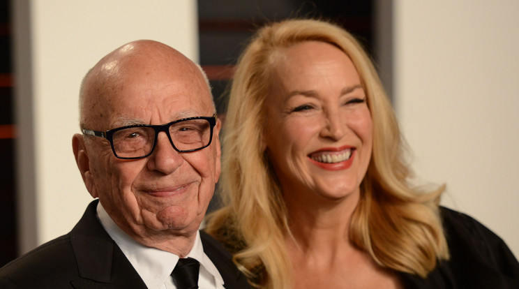 Rupert Murdoch és Jerry Hall úgy néz ki, jól megértik egymást a korkülönbség ellenére is. / Fotó:Northfoto