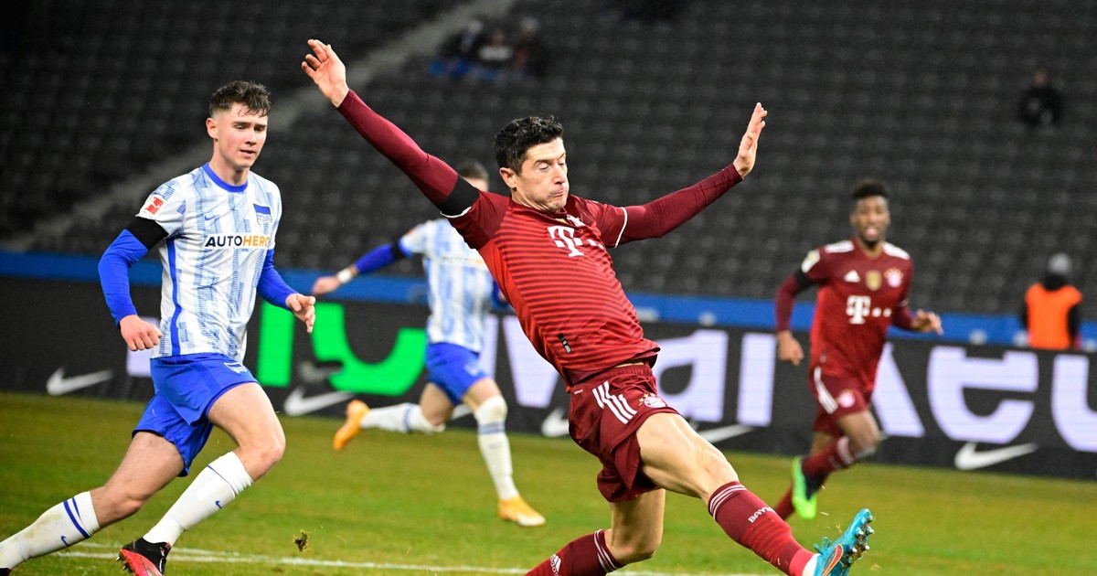Bayern München schlägt Hertha Berlin.  Robert Lewandowski torlos