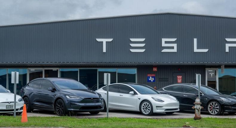 Tesla vehicles sitting on the lot at a Tesla dealership in Austin, Texas.Brandon Bell via Getty Images