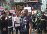VIDEO: Lagos protesters defy court order, converge under Ikeja bridge