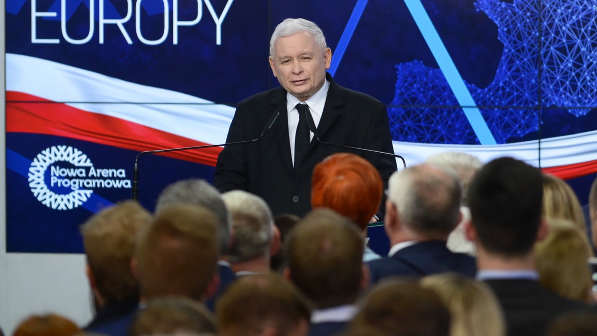 Wybory 2019. Jarosław Kaczyński po ogłoszeniu wyników exit poll