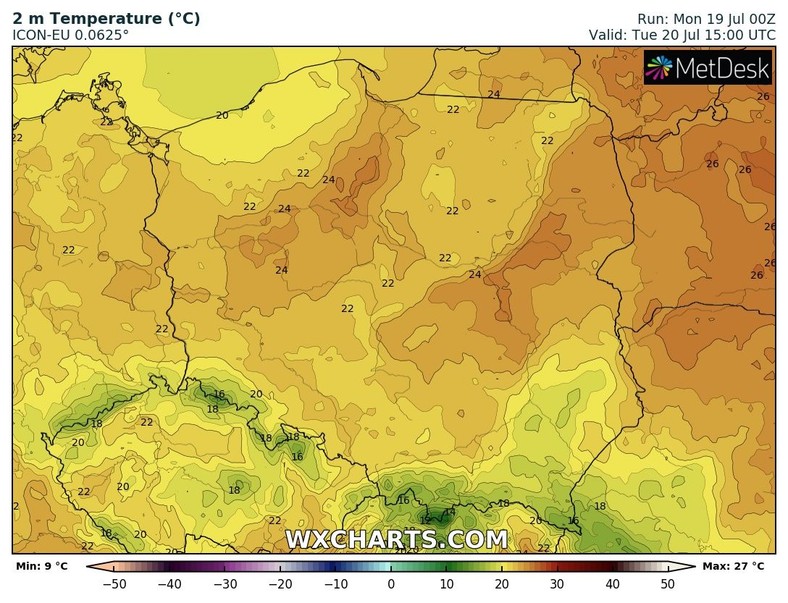 Wtorek będzie umiarkowanie ciepły