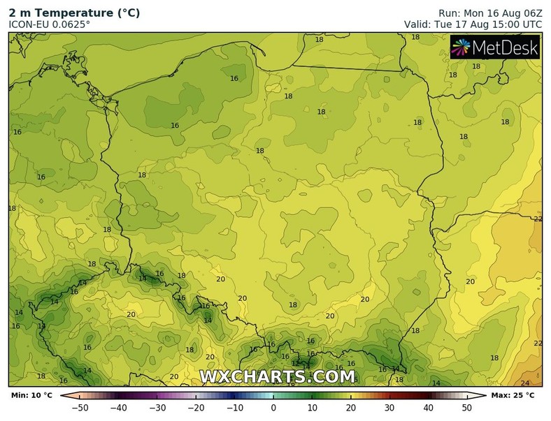 We wtorek temperatura miejscami spadnie o ponad 10 stopni