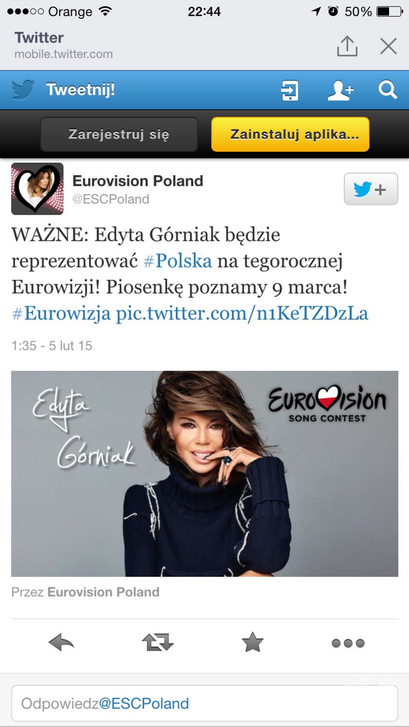 Edyta Górniak jedzie na Eurowizję?